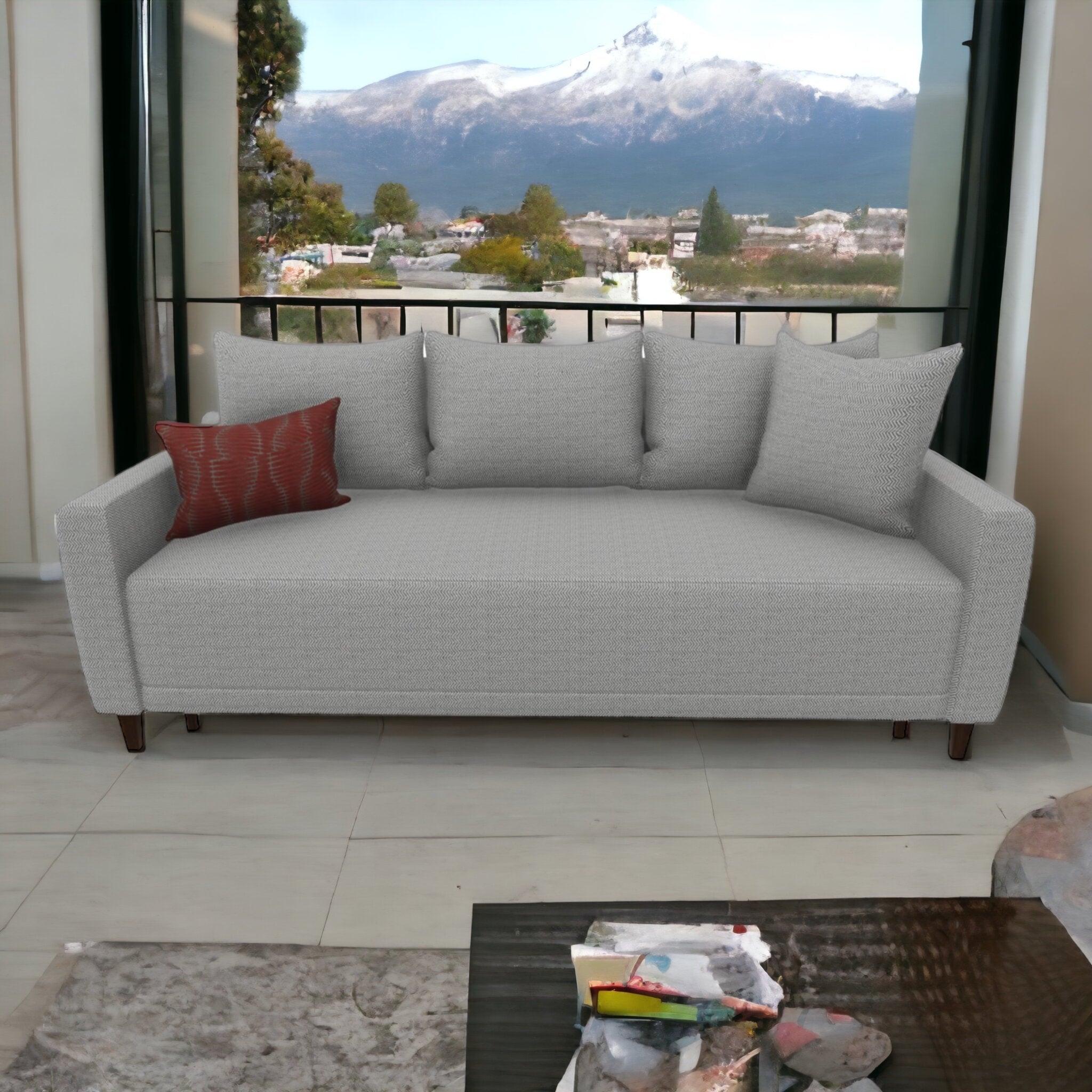 Enza Home Sleepers Sofabeds Smart 3-Seater Sofa Bed with Storage - Bolzoni Dark Gray IMAGE 4