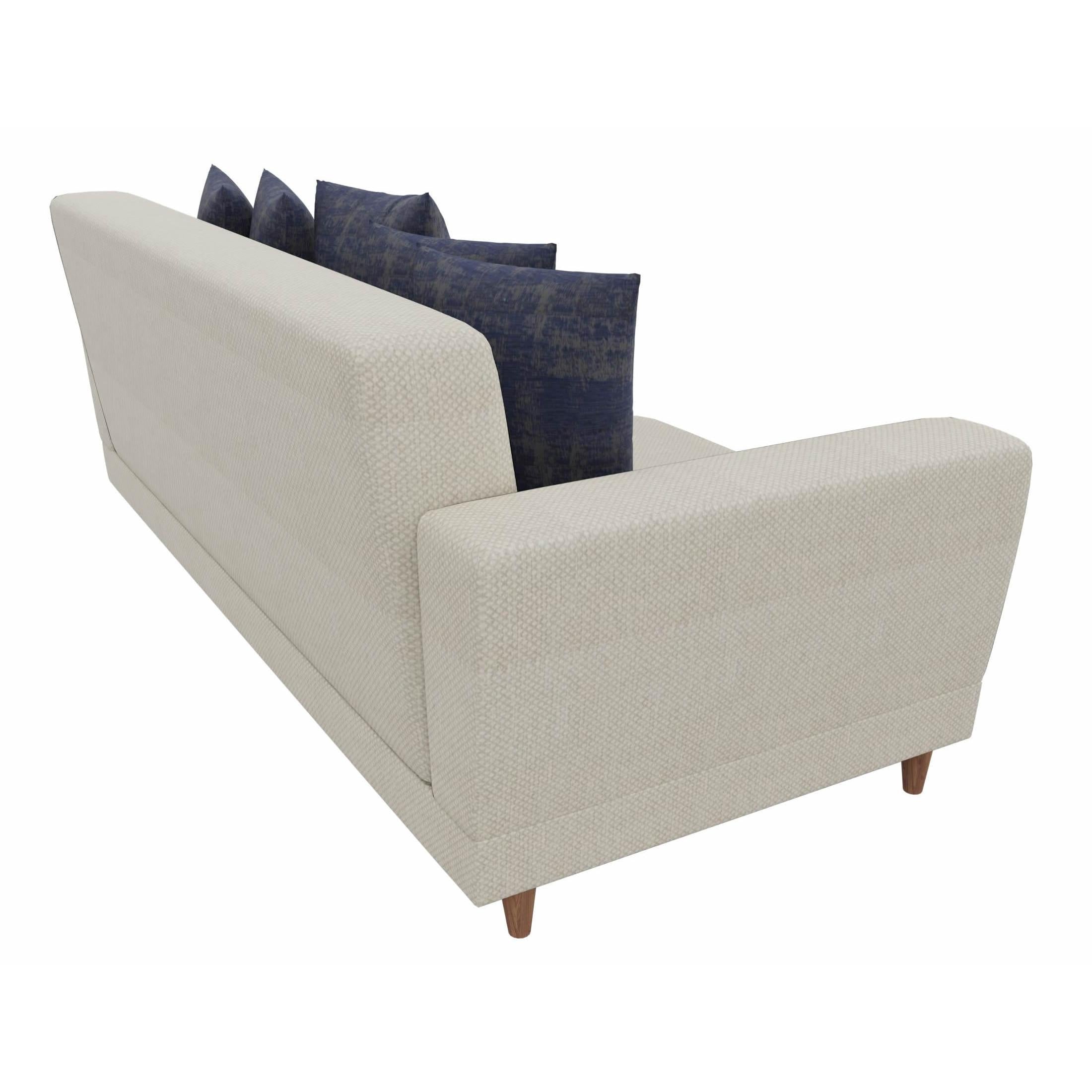 Enza Home Sleepers Sofabeds Dolce 3-Seater Sofa Bed - Cream/Blue IMAGE 4