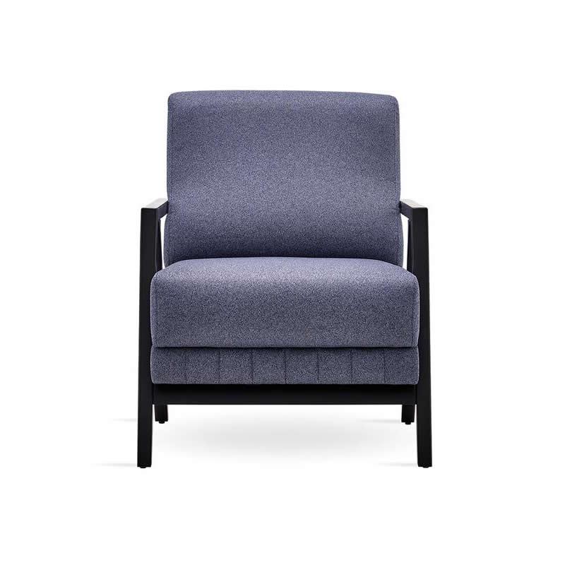 Enza Home Chairs Stationary Pavia Armchair - Navy Blue IMAGE 2