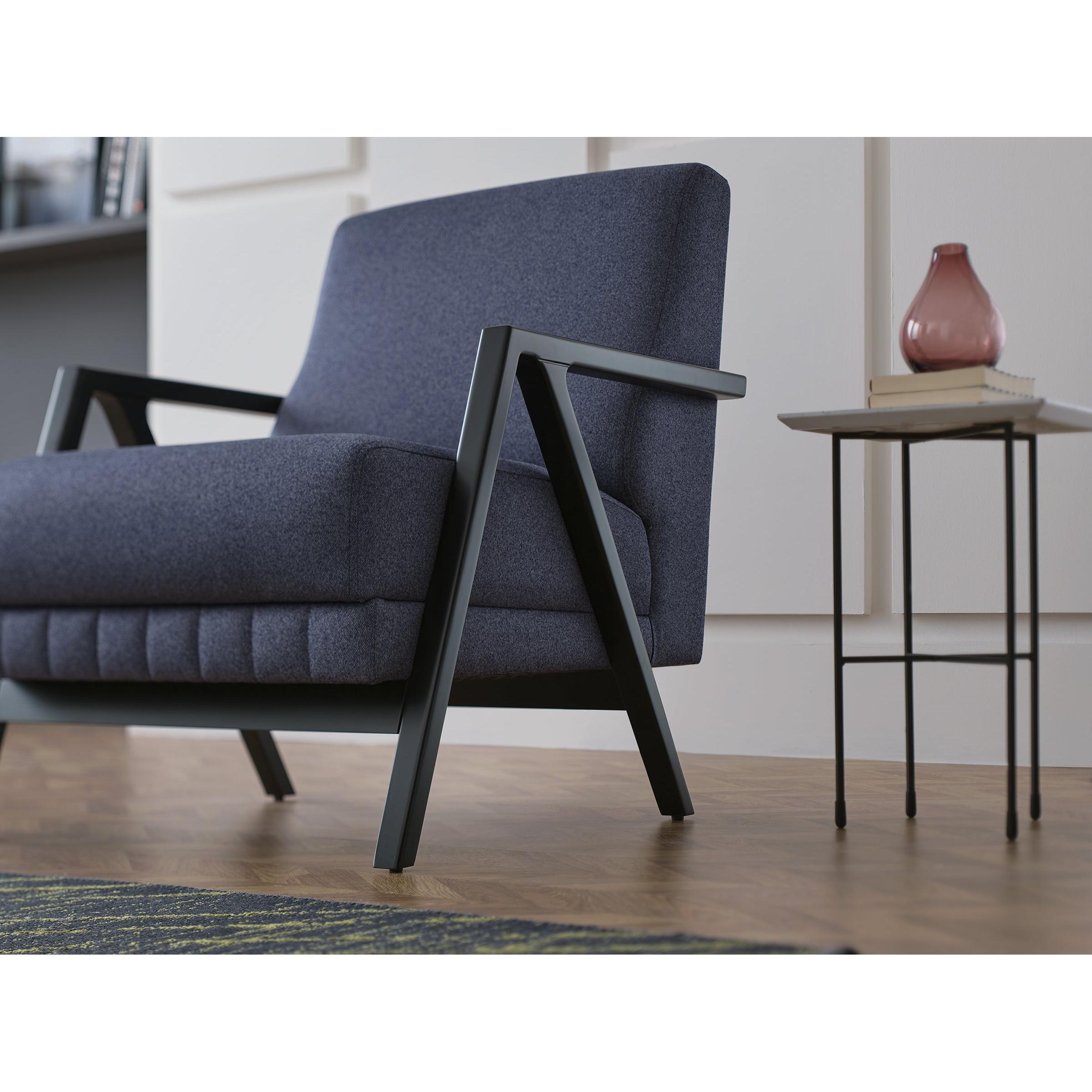 Enza Home Chairs Stationary Pavia Armchair - Navy Blue IMAGE 5