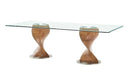 Modrest Cleveland - Contemporary Glass and Walnut Dining Table