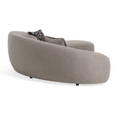 Divani Casa Allis - Glam Grey and Black Fabric Curved Sectional Sofa