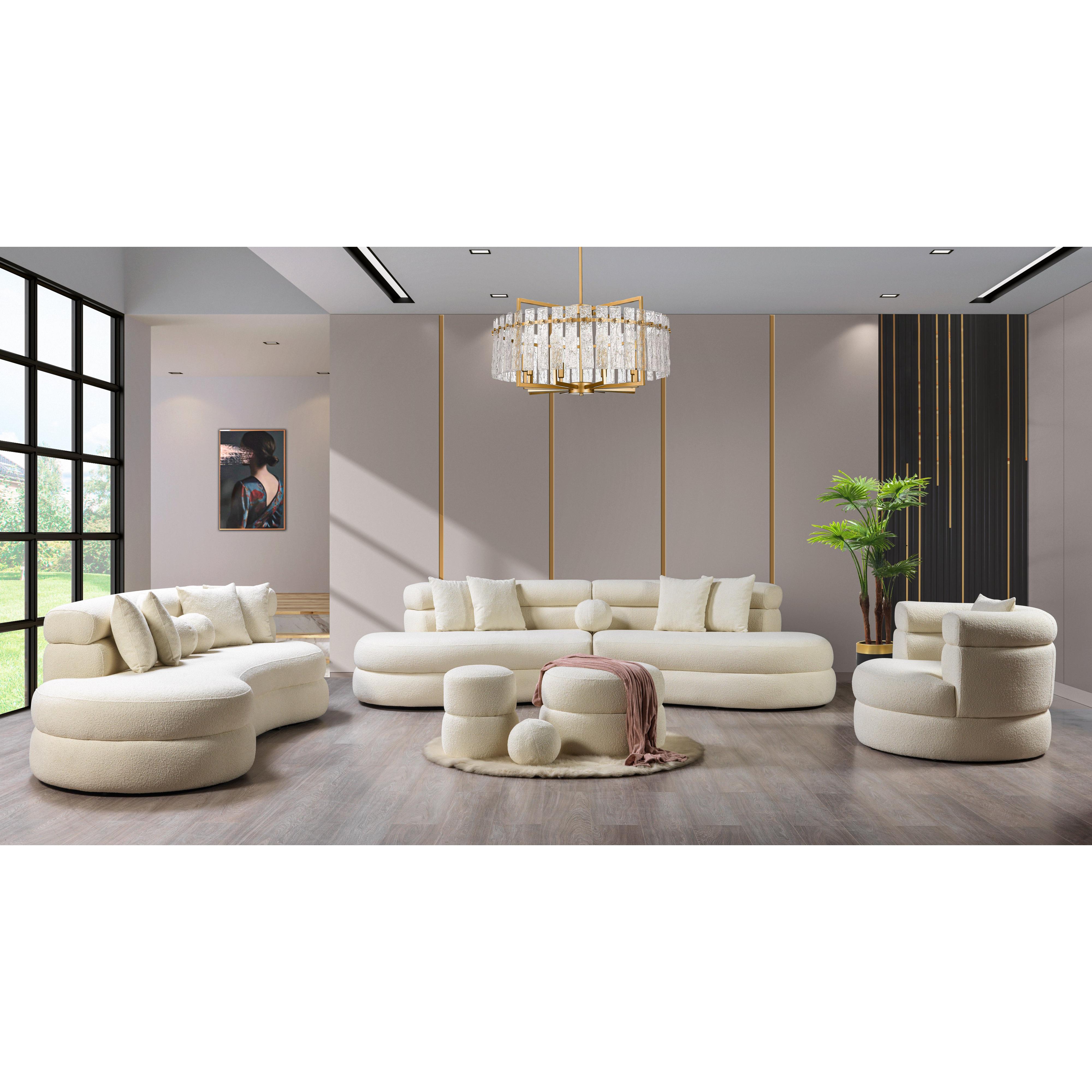 Nova Wholesale Furniture Ottomans Ottomans LARISSAIVORY-OTT IMAGE 2