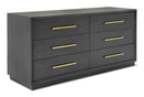 Modrest Manhattan- Contemporary Grey and Gold Dresser