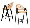 Modrest Gayle - Modern Rattan Counter Stool Set of 2