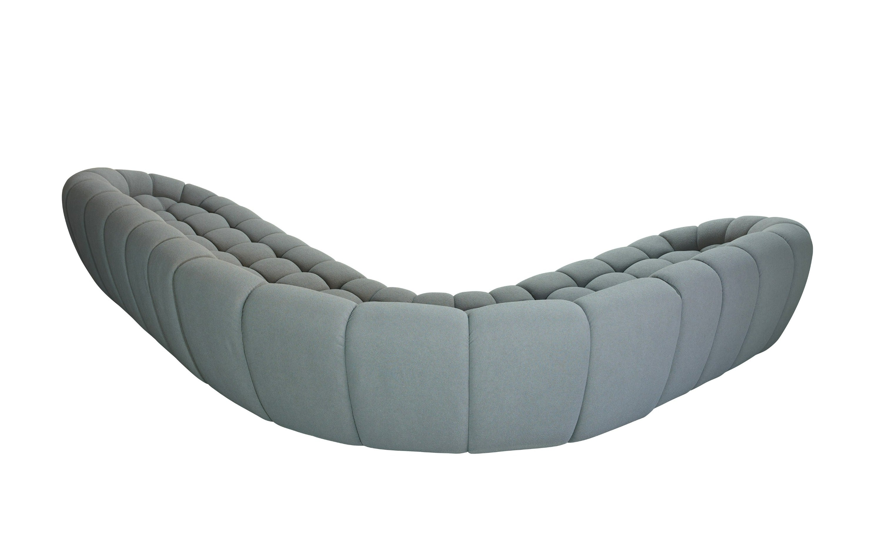 Divani Casa Yolonda - Modern Light Grey Curved Sectional Sofa