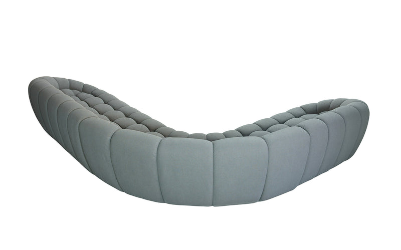 Divani Casa Yolonda - Modern Light Grey Curved Sectional Sofa