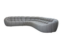 Divani Casa Yolonda - Modern Light Grey Curved Sectional Sofa