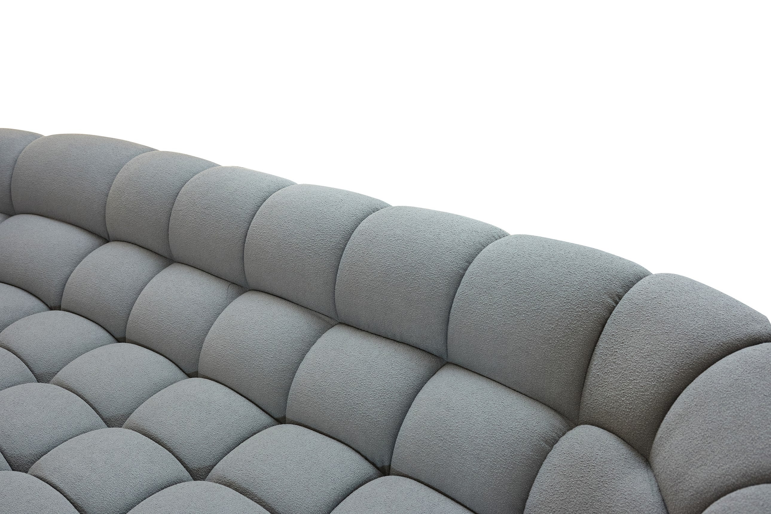 Divani Casa Yolonda - Modern Light Grey Curved Sectional Sofa