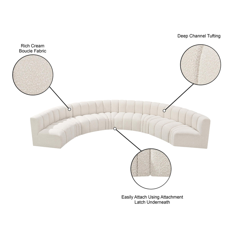 Diamond Modern Furniture Meridian Sofas Stationary 102Cream-S8B IMAGE 9