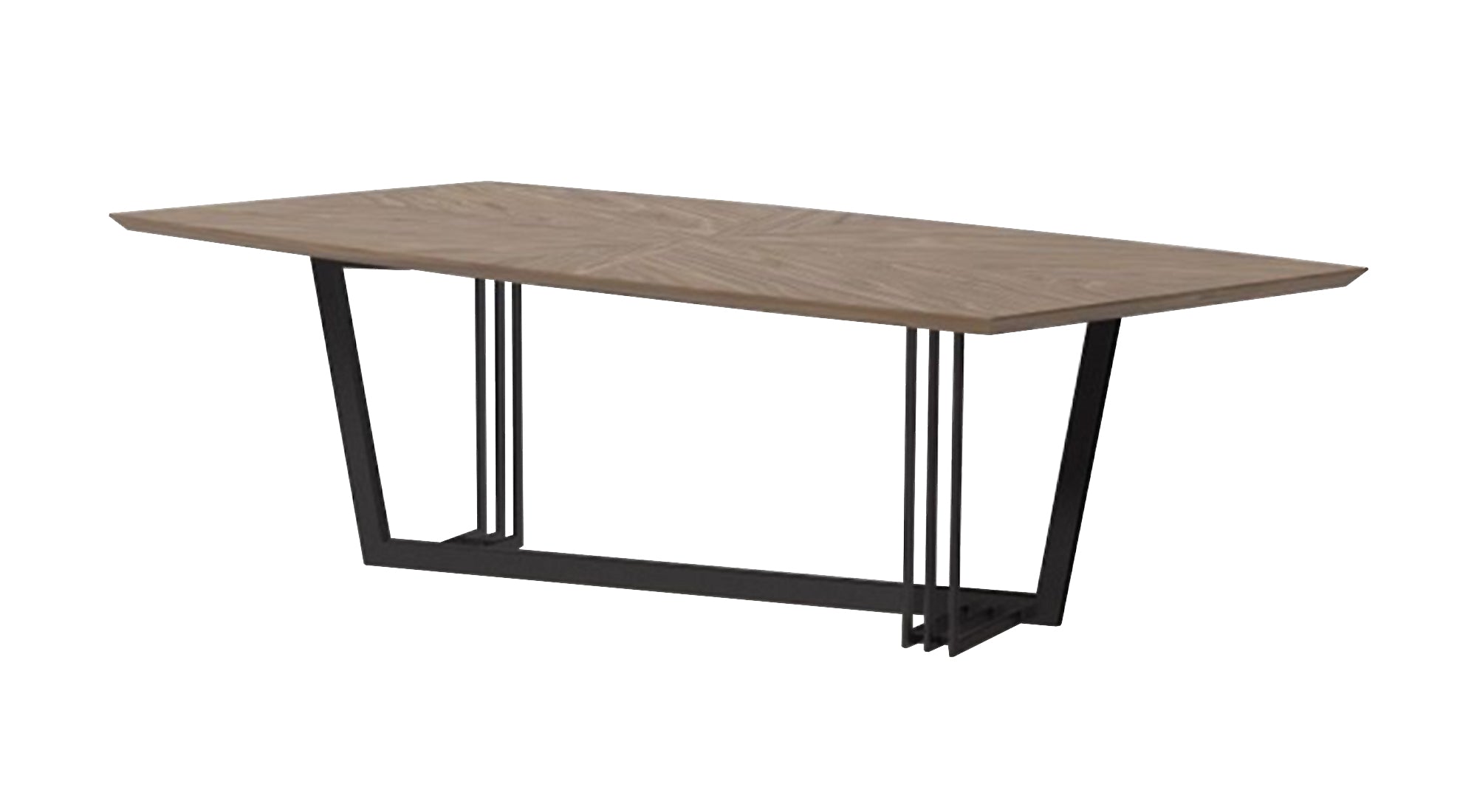 Modrest Gilroy - Modern Walnut and Black Dining Table