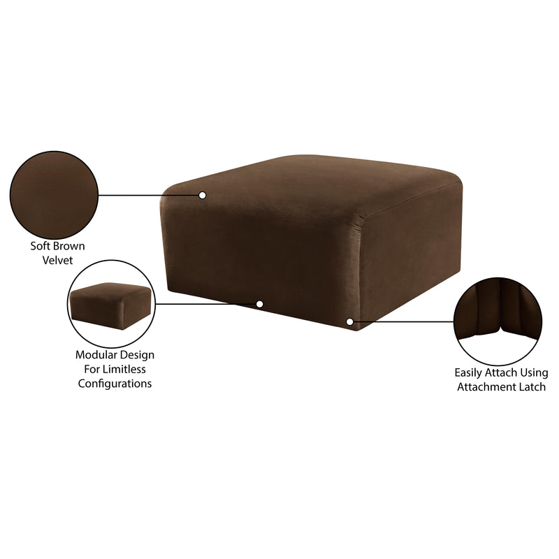 Diamond Modern Furniture Meridian Ottomans Ottomans 103Brown-Ott IMAGE 7