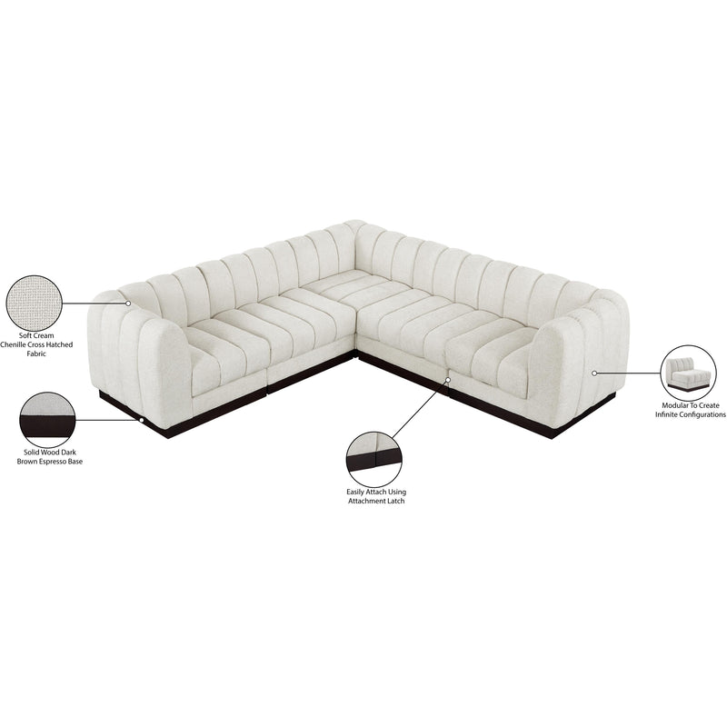 Diamond Modern Furniture Meridian Sectionals Stationary 124Cream-Sec5C IMAGE 14