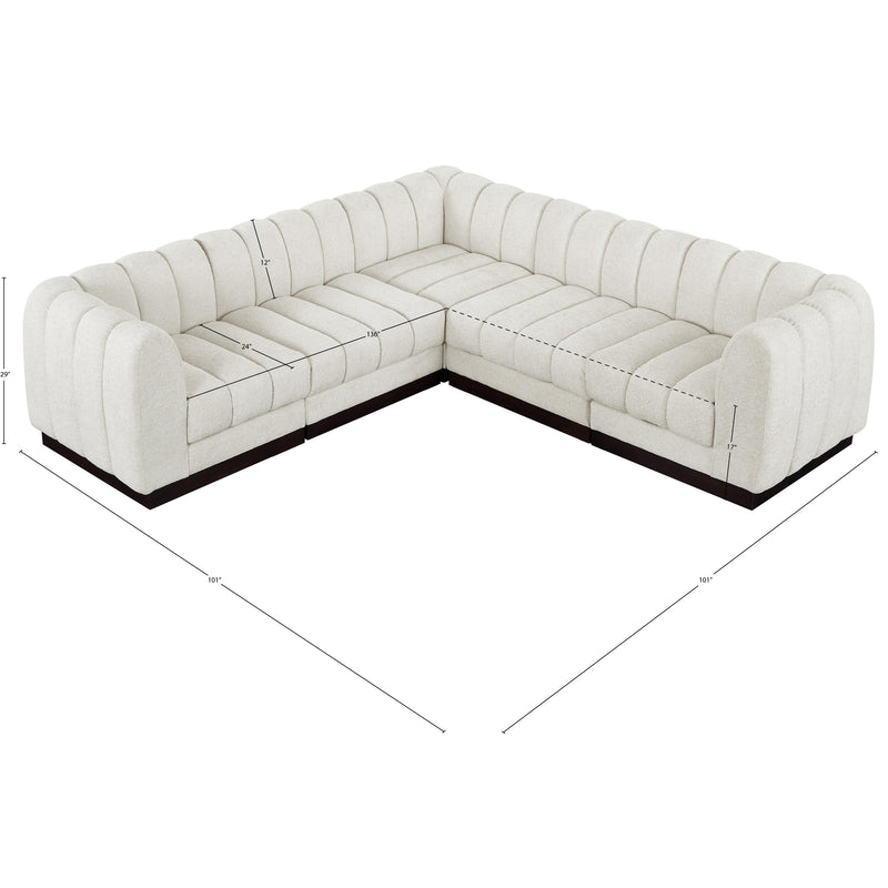 Diamond Modern Furniture Meridian Sectionals Stationary 124Cream-Sec5C IMAGE 15