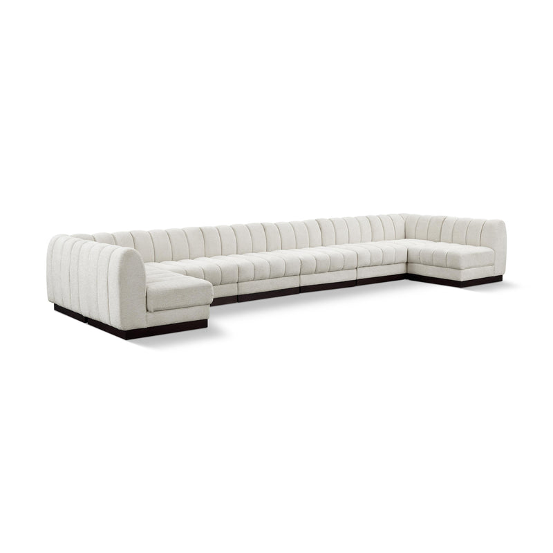 Diamond Modern Furniture Meridian Sectionals Stationary 124Cream-Sec8A IMAGE 1