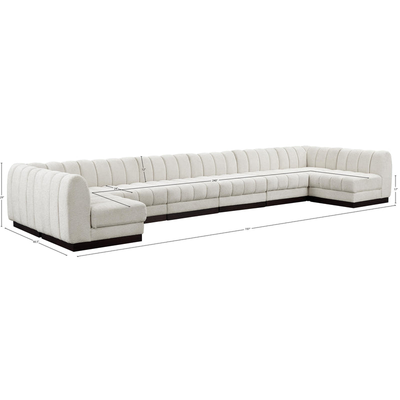 Diamond Modern Furniture Meridian Sectionals Stationary 124Cream-Sec8A IMAGE 20