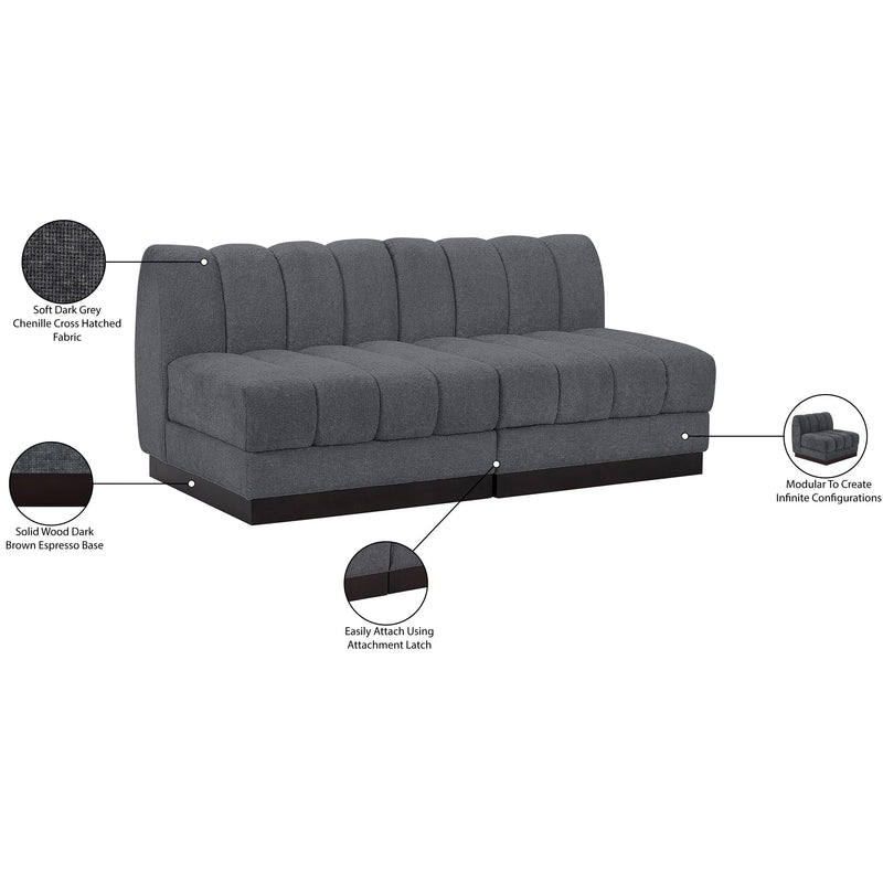 Diamond Modern Furniture Meridian Sofas Stationary 124Grey-S64 IMAGE 10