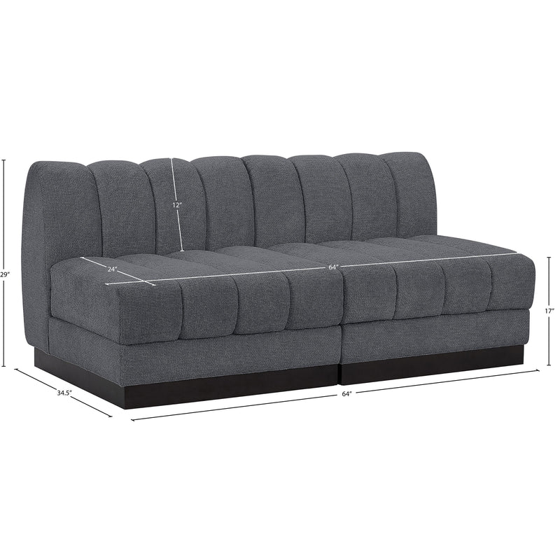 Diamond Modern Furniture Meridian Sofas Stationary 124Grey-S64 IMAGE 11