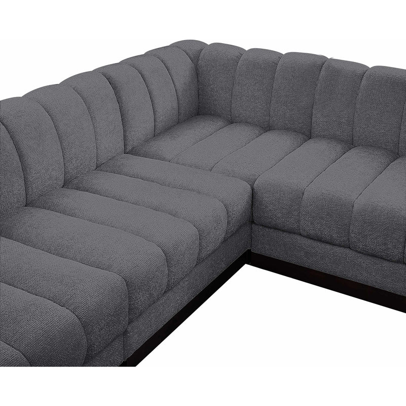 Diamond Modern Furniture Meridian Sectionals Stationary 124Grey-Sec5C IMAGE 10