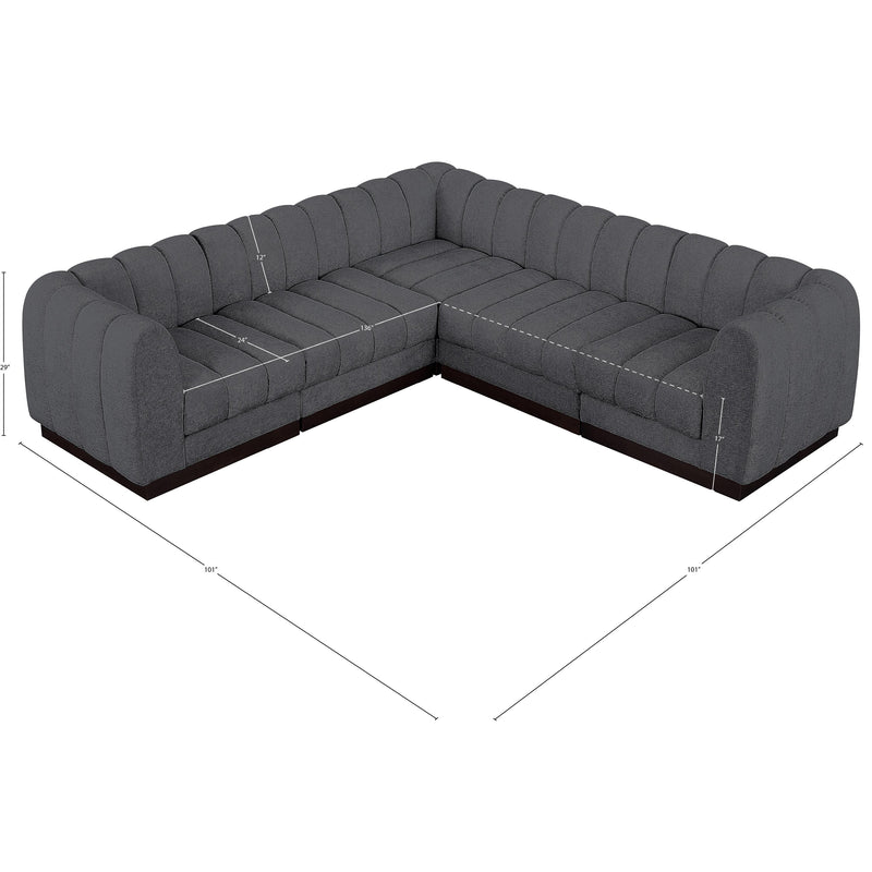 Diamond Modern Furniture Meridian Sectionals Stationary 124Grey-Sec5C IMAGE 15