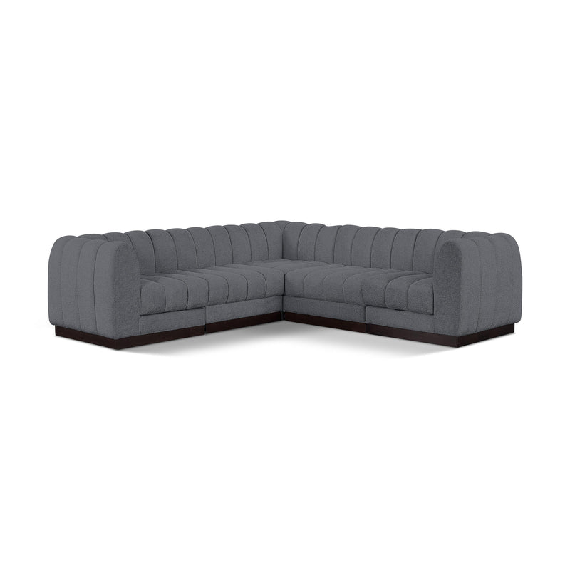 Diamond Modern Furniture Meridian Sectionals Stationary 124Grey-Sec5C IMAGE 1