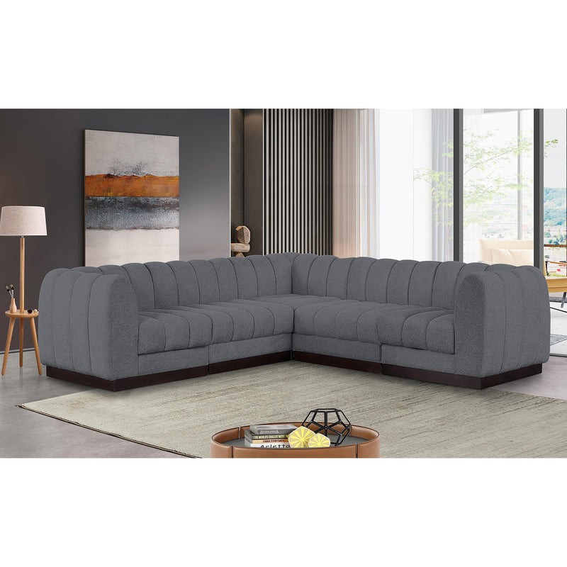 Diamond Modern Furniture Meridian Sectionals Stationary 124Grey-Sec5C IMAGE 2