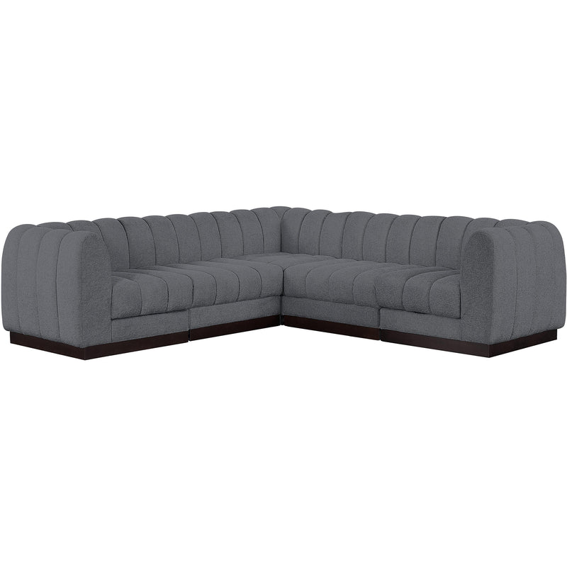 Diamond Modern Furniture Meridian Sectionals Stationary 124Grey-Sec5C IMAGE 4