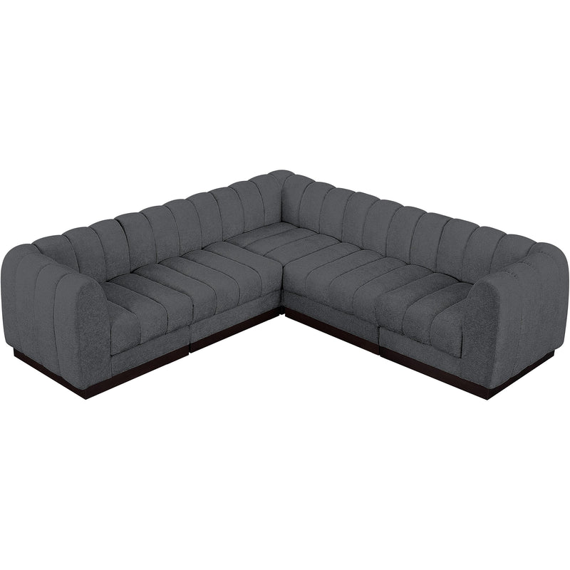 Diamond Modern Furniture Meridian Sectionals Stationary 124Grey-Sec5C IMAGE 5