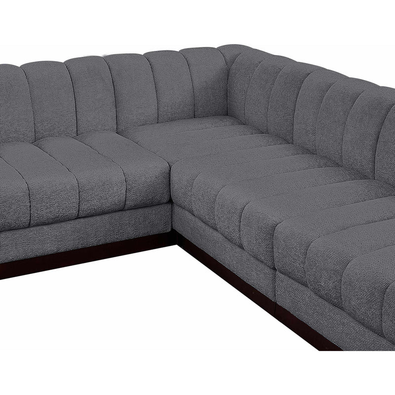 Diamond Modern Furniture Meridian Sectionals Stationary 124Grey-Sec5C IMAGE 9