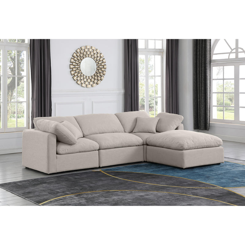 Diamond Modern Furniture Meridian Sectionals Stationary 141Beige-Sec4A IMAGE 2