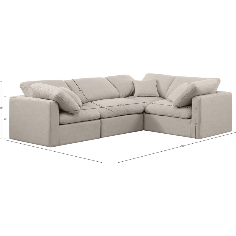 Diamond Modern Furniture Meridian Sectionals Stationary 141Beige-Sec4C IMAGE 10