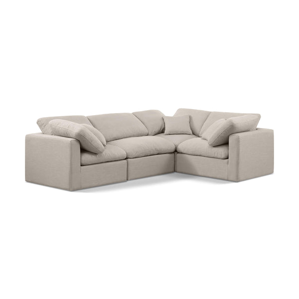 Diamond Modern Furniture Meridian Sectionals Stationary 141Beige-Sec4C IMAGE 1