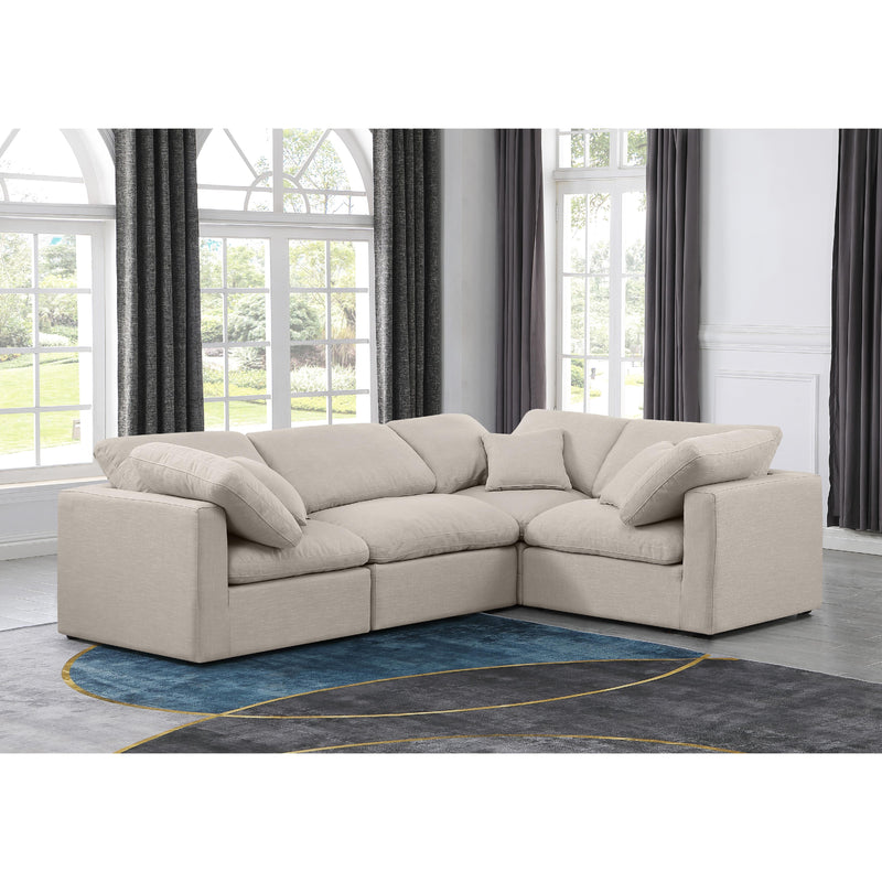 Diamond Modern Furniture Meridian Sectionals Stationary 141Beige-Sec4C IMAGE 2