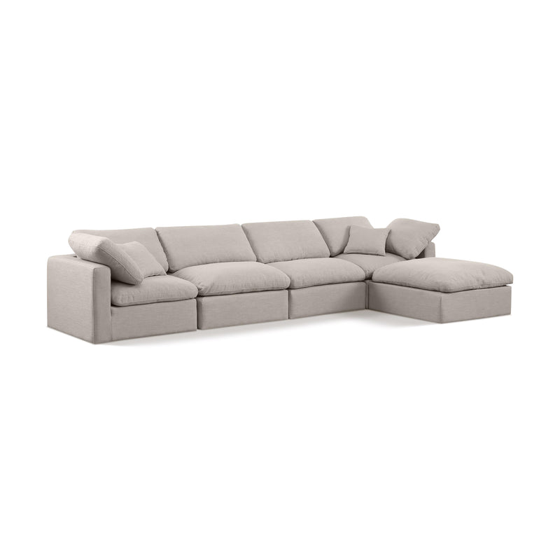 Diamond Modern Furniture Meridian Sectionals Stationary 141Beige-Sec5A IMAGE 1