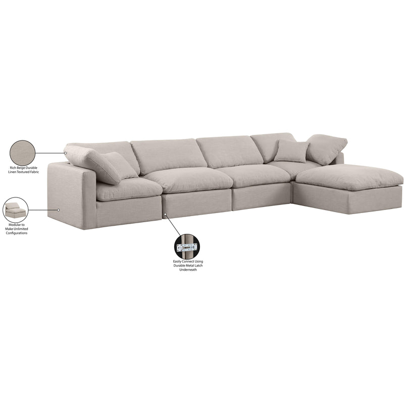 Diamond Modern Furniture Meridian Sectionals Stationary 141Beige-Sec5A IMAGE 8