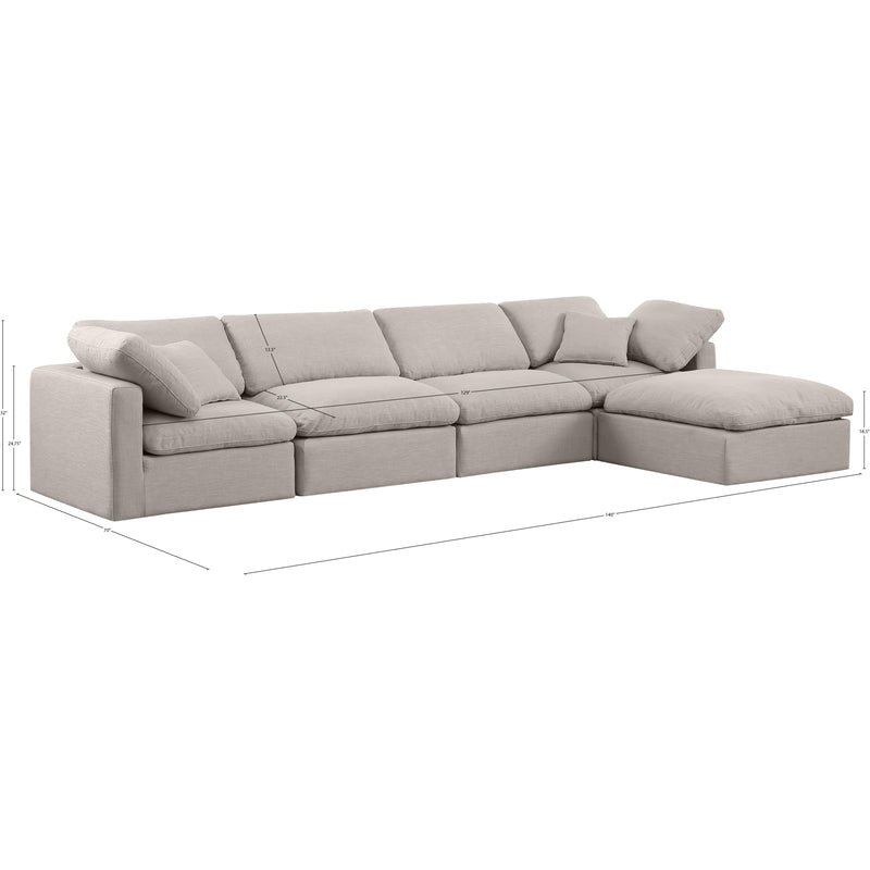 Diamond Modern Furniture Meridian Sectionals Stationary 141Beige-Sec5A IMAGE 9