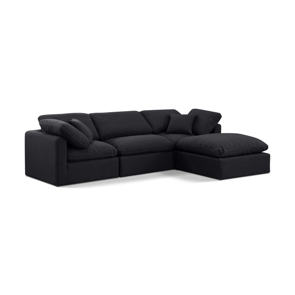 Diamond Modern Furniture Meridian Sectionals Stationary 141Black-Sec4A IMAGE 1