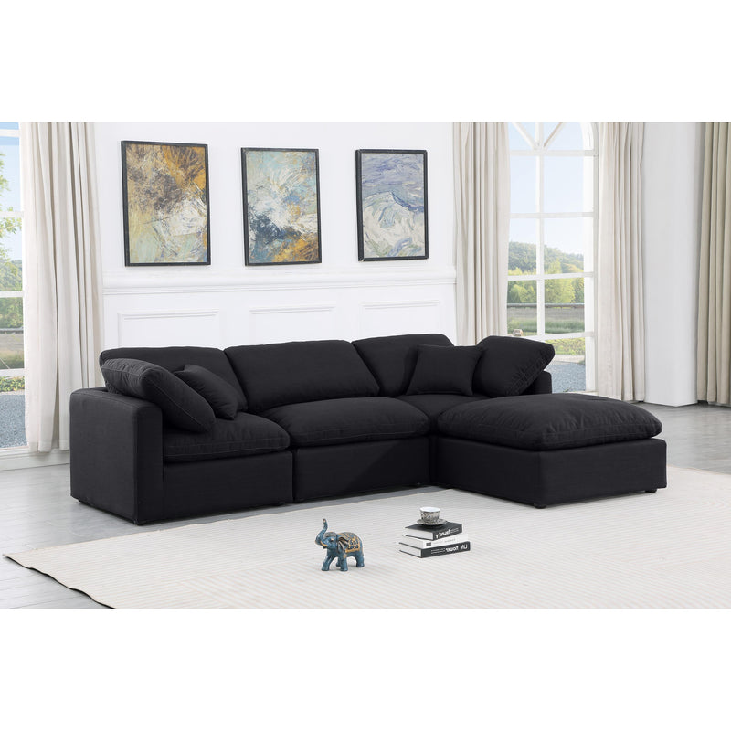 Diamond Modern Furniture Meridian Sectionals Stationary 141Black-Sec4A IMAGE 2