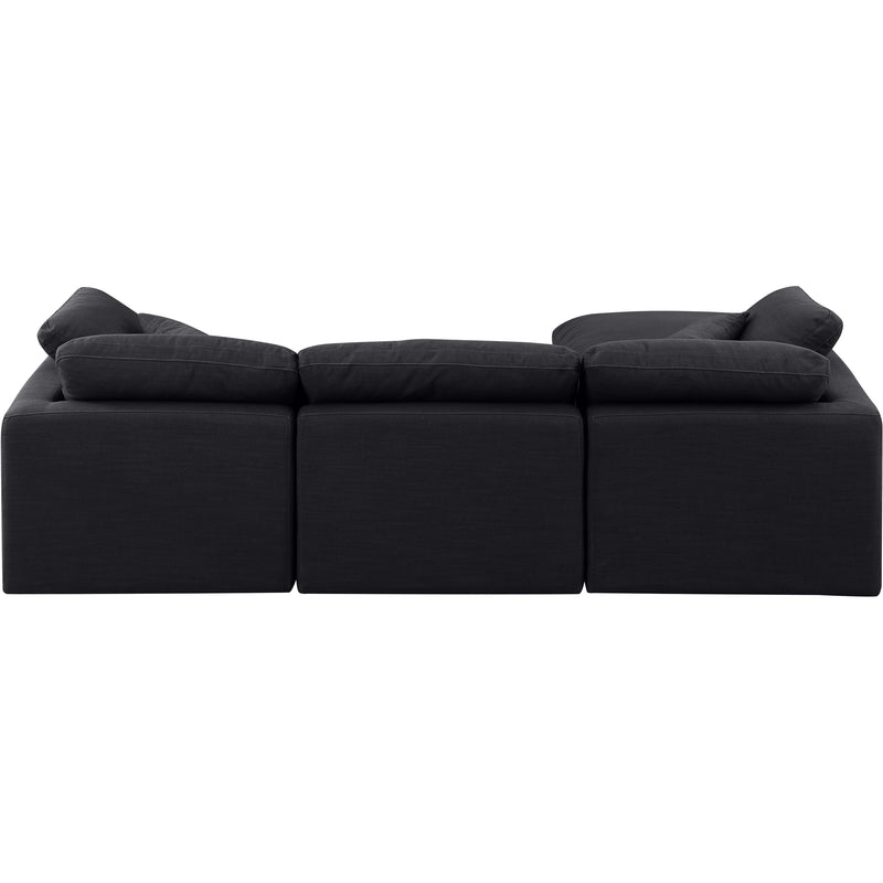 Diamond Modern Furniture Meridian Sectionals Stationary 141Black-Sec4A IMAGE 3