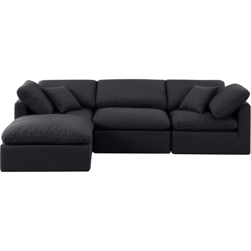 Diamond Modern Furniture Meridian Sectionals Stationary 141Black-Sec4A IMAGE 4