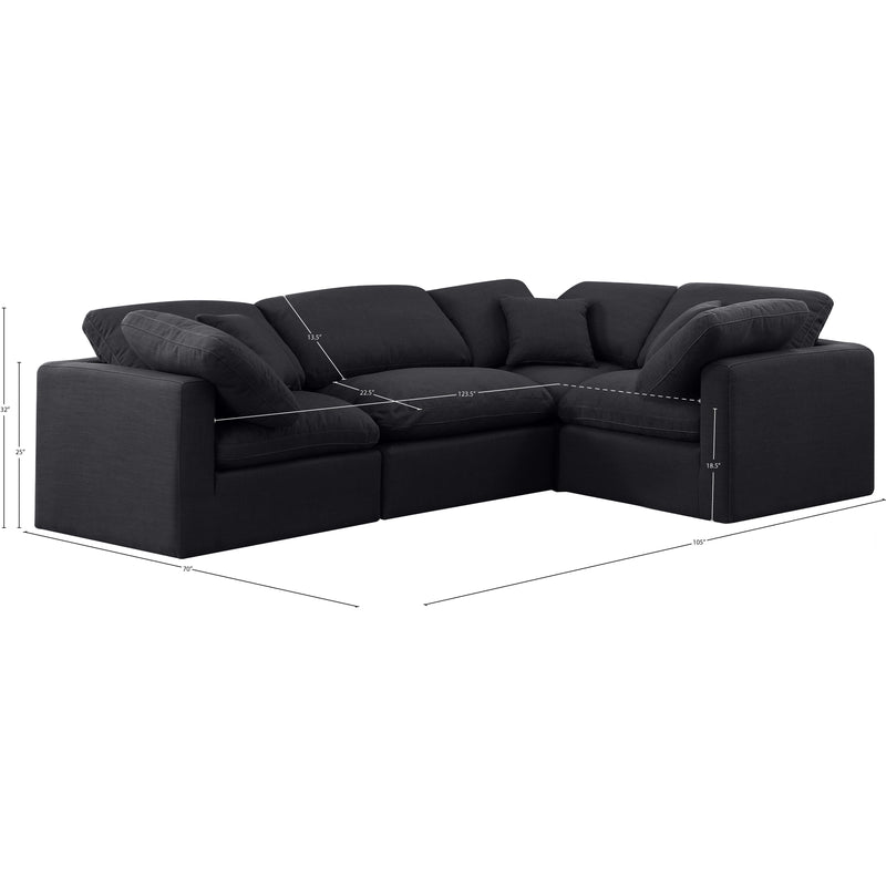 Diamond Modern Furniture Meridian Sectionals Stationary 141Black-Sec4C IMAGE 10