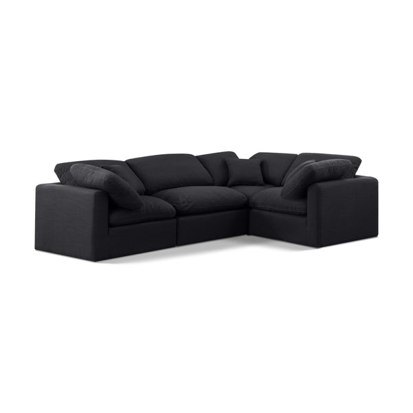 Diamond Modern Furniture Meridian Sectionals Stationary 141Black-Sec4C IMAGE 1