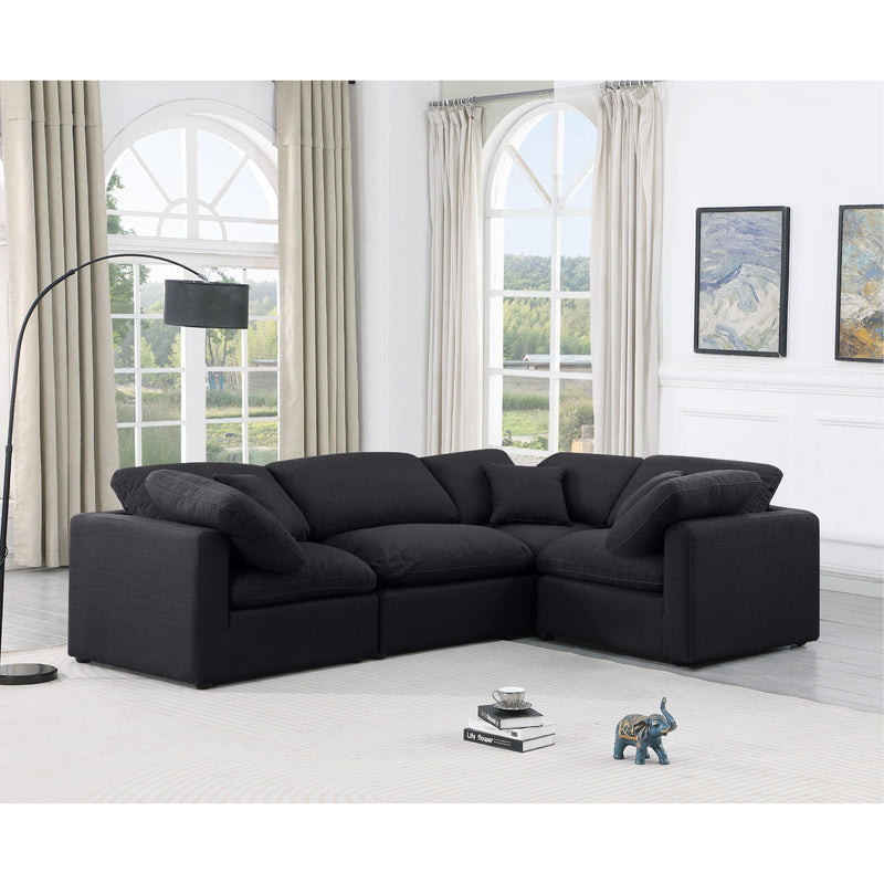 Diamond Modern Furniture Meridian Sectionals Stationary 141Black-Sec4C IMAGE 2