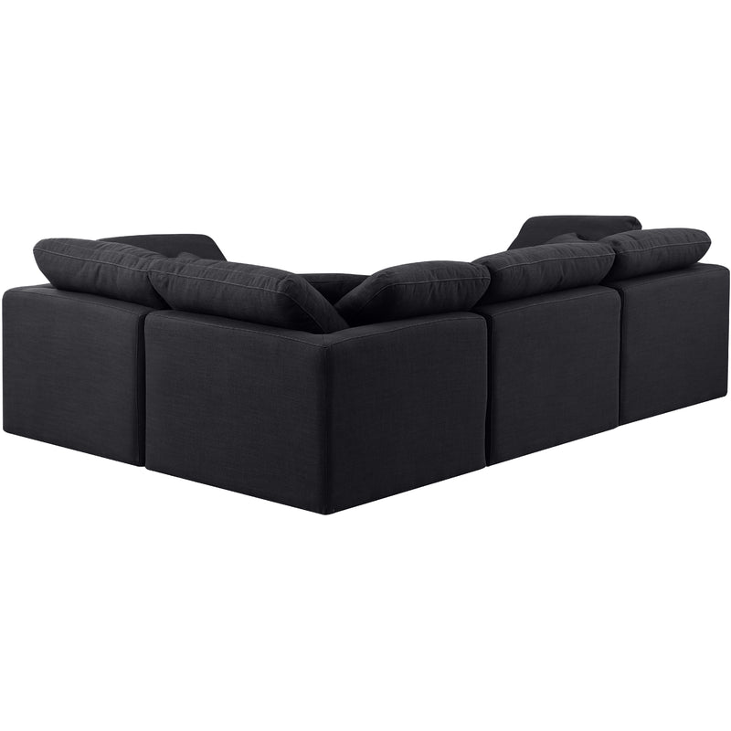 Diamond Modern Furniture Meridian Sectionals Stationary 141Black-Sec4C IMAGE 3