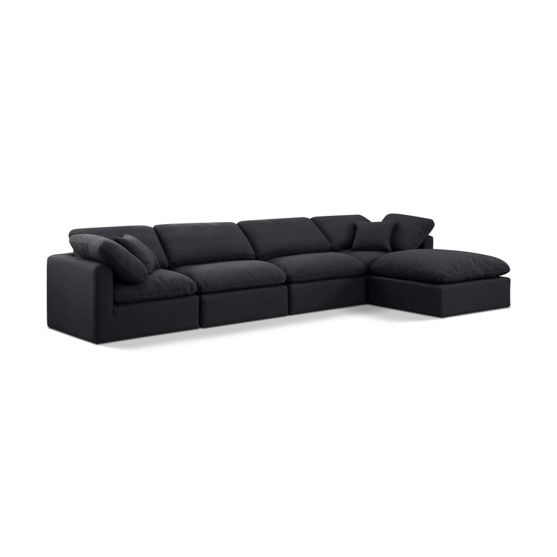 Diamond Modern Furniture Meridian Sectionals Stationary 141Black-Sec5A IMAGE 1