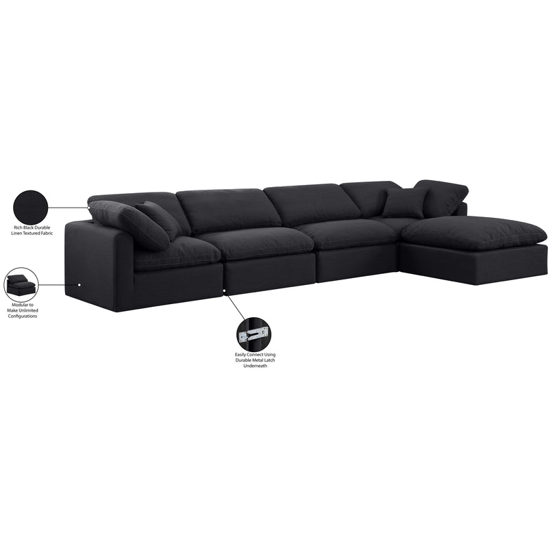 Diamond Modern Furniture Meridian Sectionals Stationary 141Black-Sec5A IMAGE 8