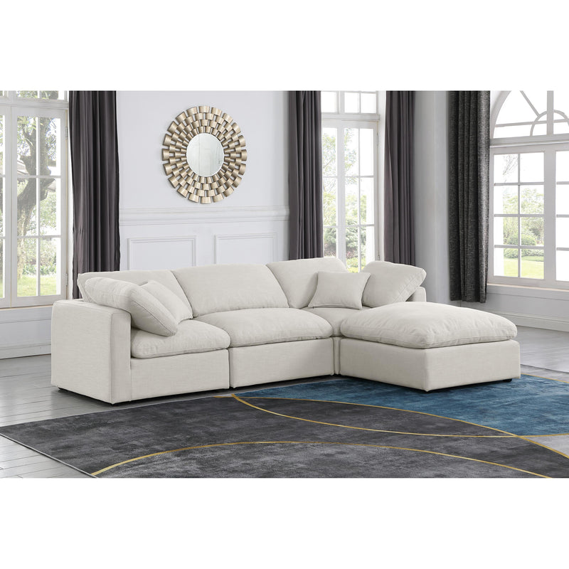 Diamond Modern Furniture Meridian Sectionals Stationary 141Cream-Sec4A IMAGE 2