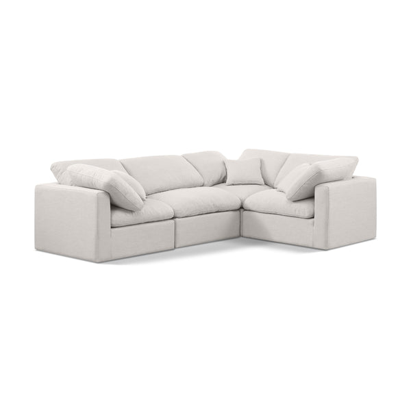 Diamond Modern Furniture Meridian Sectionals Stationary 141Cream-Sec4C IMAGE 1