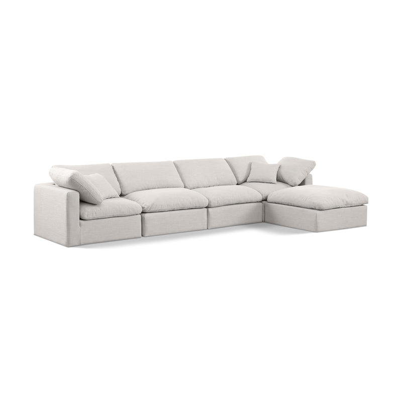 Diamond Modern Furniture Meridian Sectionals Stationary 141Cream-Sec5A IMAGE 1