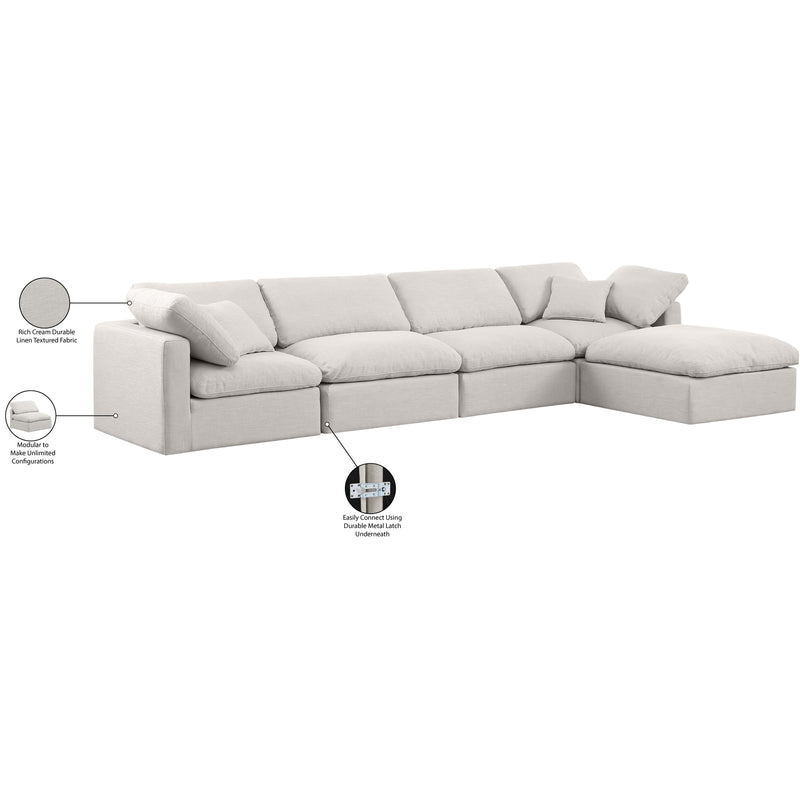 Diamond Modern Furniture Meridian Sectionals Stationary 141Cream-Sec5A IMAGE 8